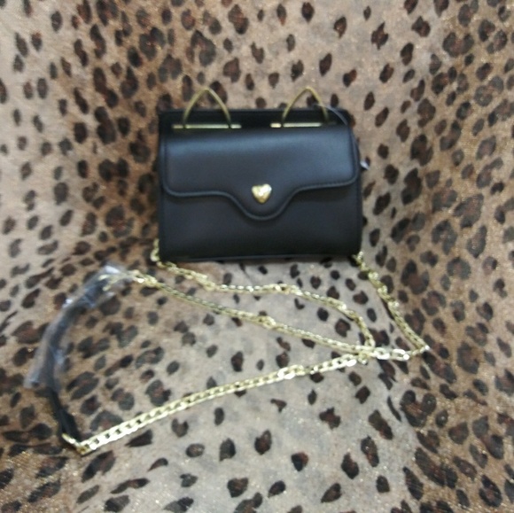 Betsey Johnson Handbags - Betsey Johnson NWOT black cat with gold ears